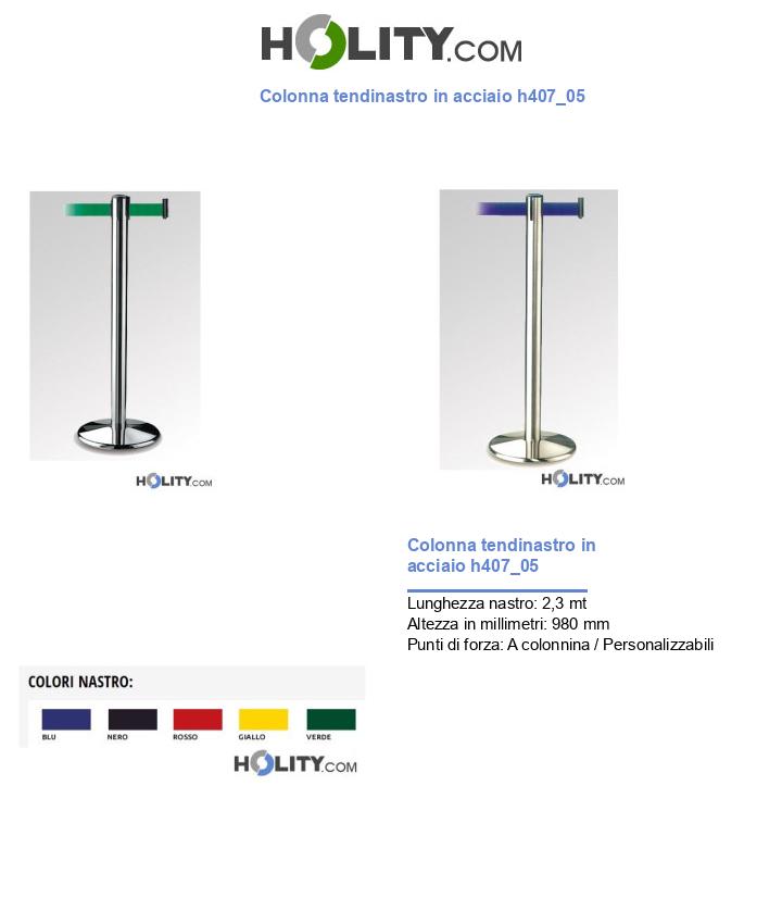 Colonna tendinastro in acciaio h407_05