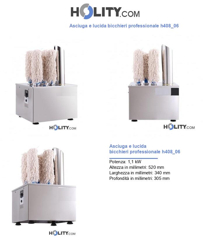 Asciuga e lucida bicchieri professionale h408_06