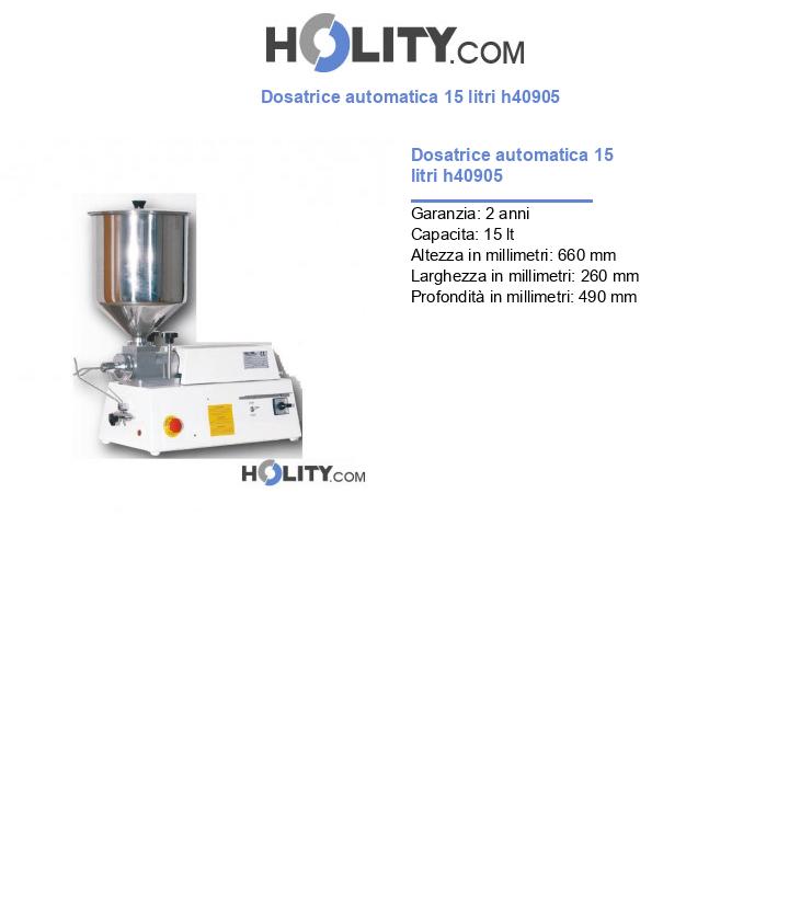 Dosatrice automatica 15 litri h40905