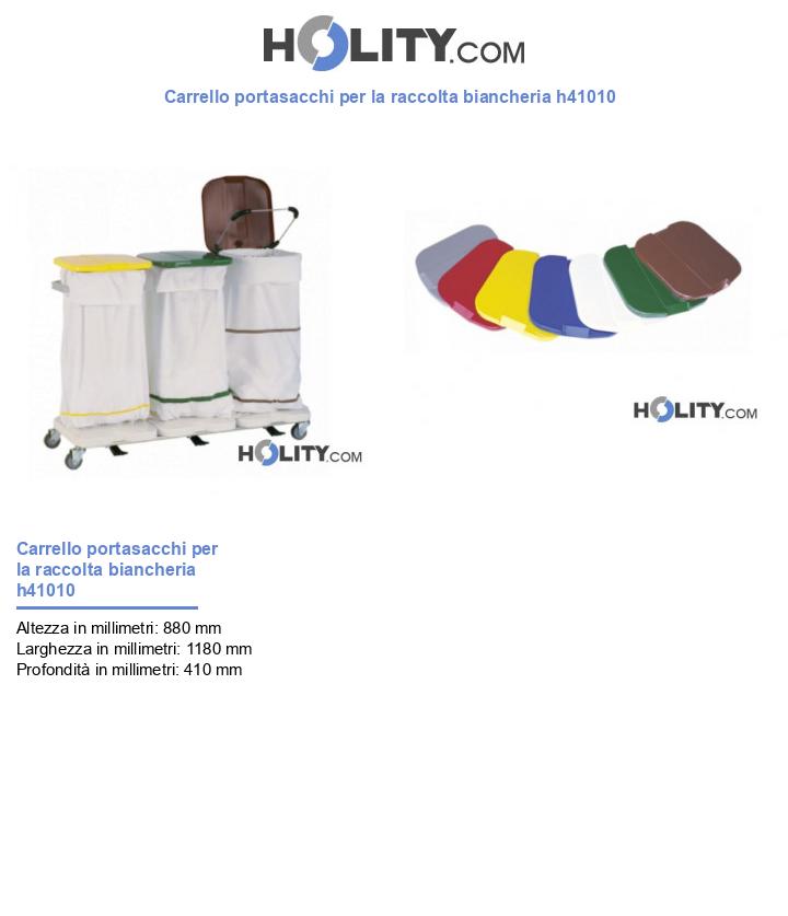 Carrello portasacchi per la raccolta biancheria h41010