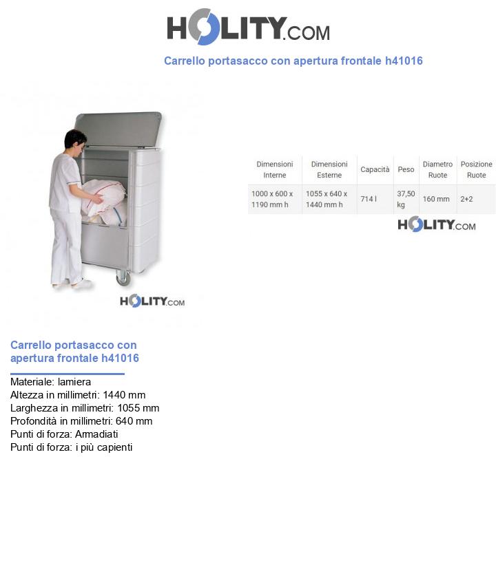 Carrello portasacco con apertura frontale h41016