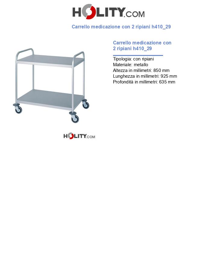 Carrello medicazione con 2 ripiani h410_29