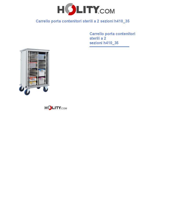 Carrello porta contenitori sterili a 2 sezioni h410_35