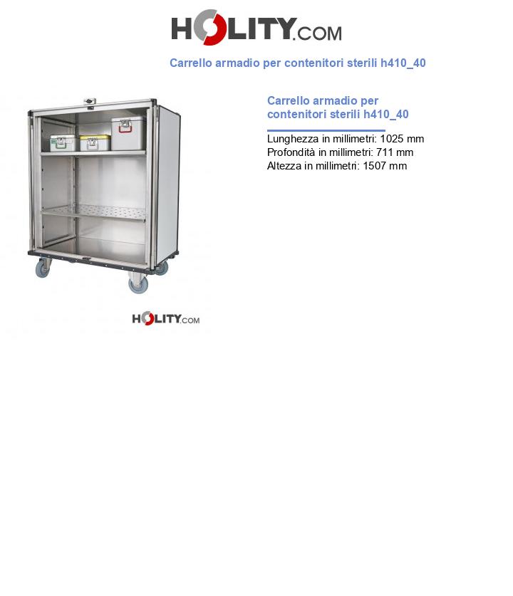 Carrello armadio per contenitori sterili h410_40