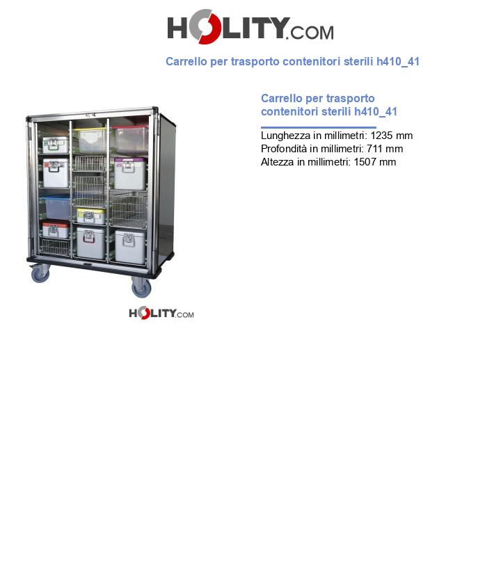 Carrello per trasporto contenitori sterili h410_41