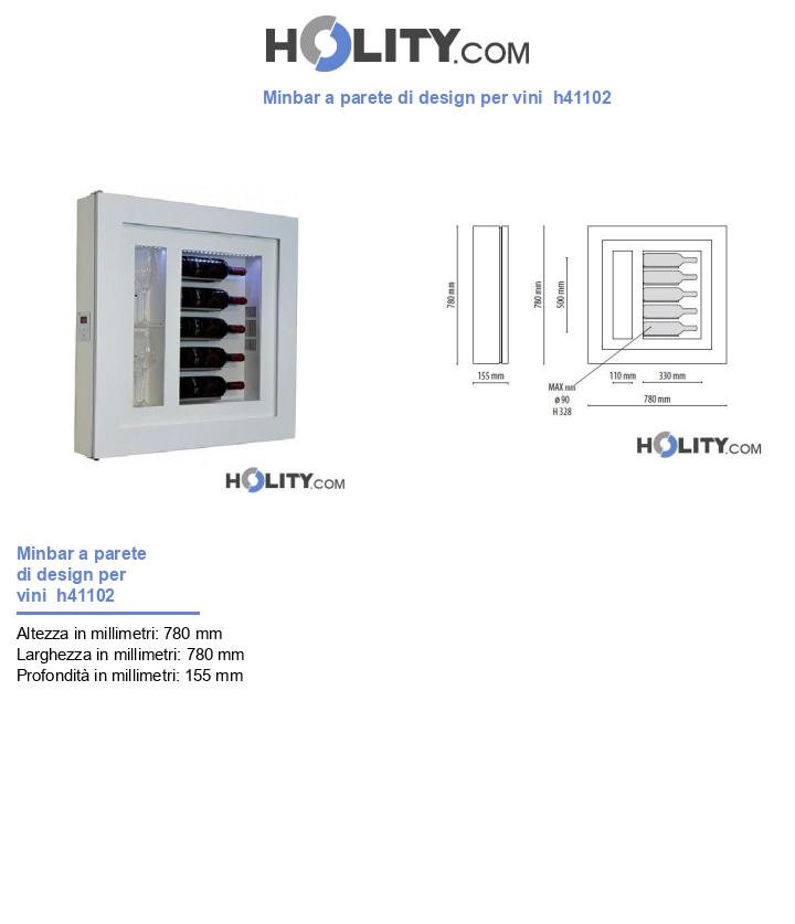 Minbar a parete di design per vini  h41102