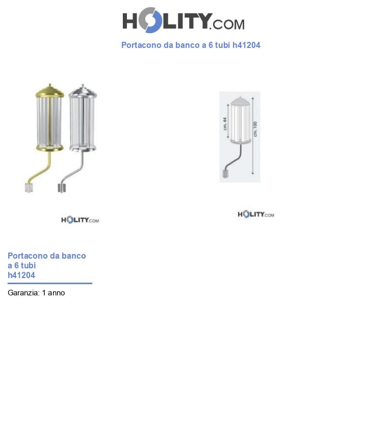 Portacono da banco a 6 tubi h41204