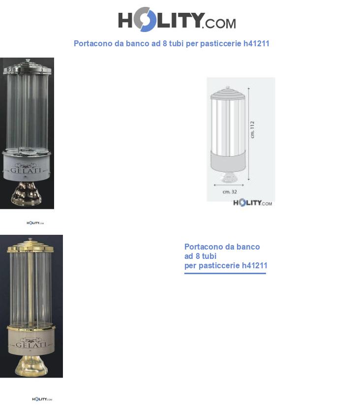 Portacono da banco ad 8 tubi per pasticcerie h41211