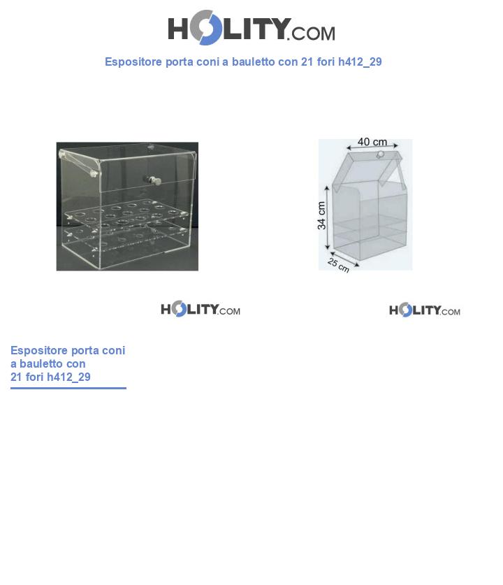 Espositore porta coni a bauletto con 21 fori h412_29