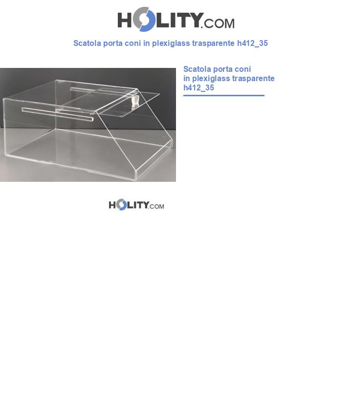 Scatola porta coni in plexiglass trasparente h412_35
