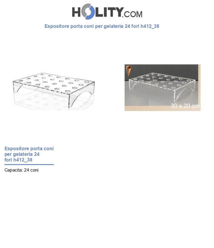 Espositore porta coni per gelateria 24 fori h412_38