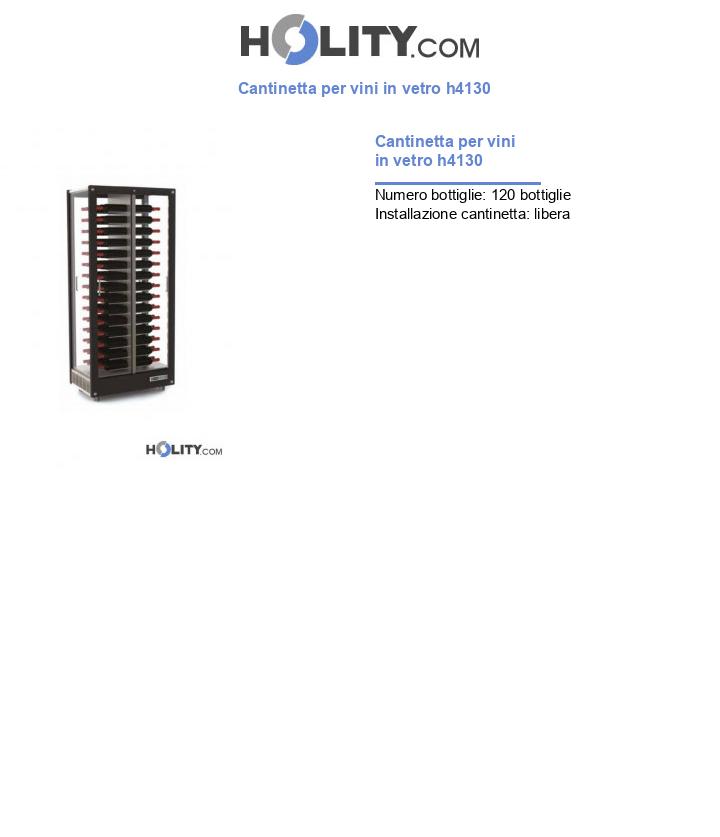 Cantinetta per vini in vetro h4130