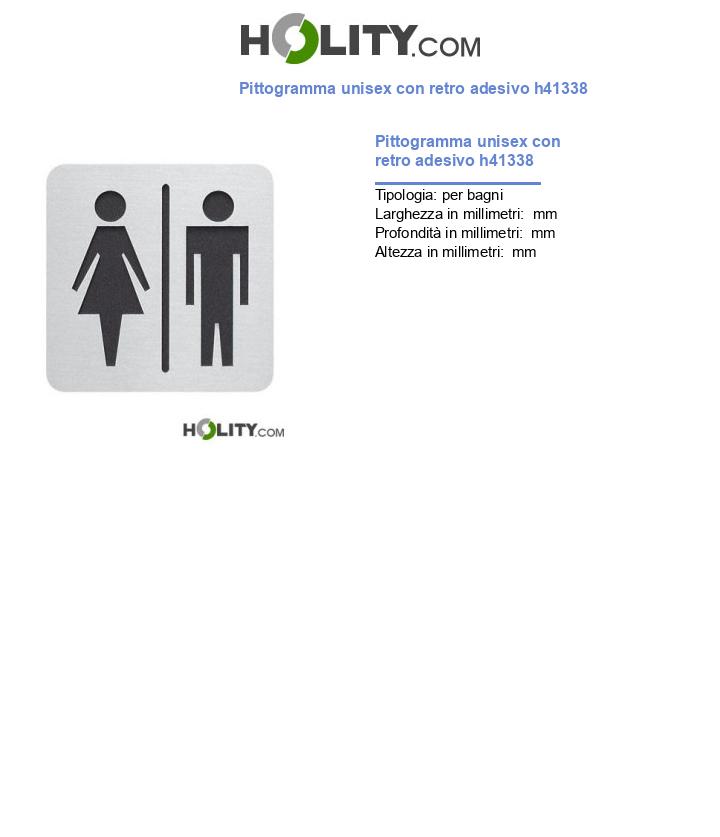 Pittogramma unisex con retro adesivo h41338