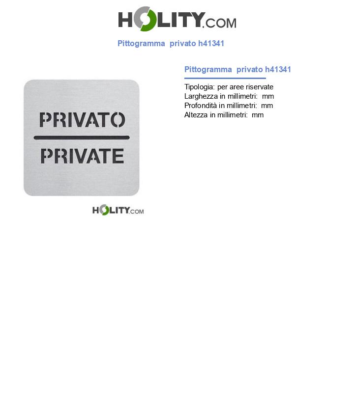 Pittogramma privato h41341
