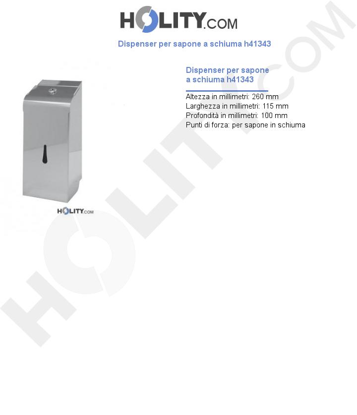 Dispenser per sapone a schiuma h41343