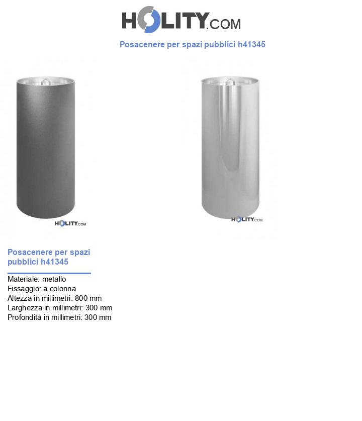 Posacenere per spazi pubblici h41345