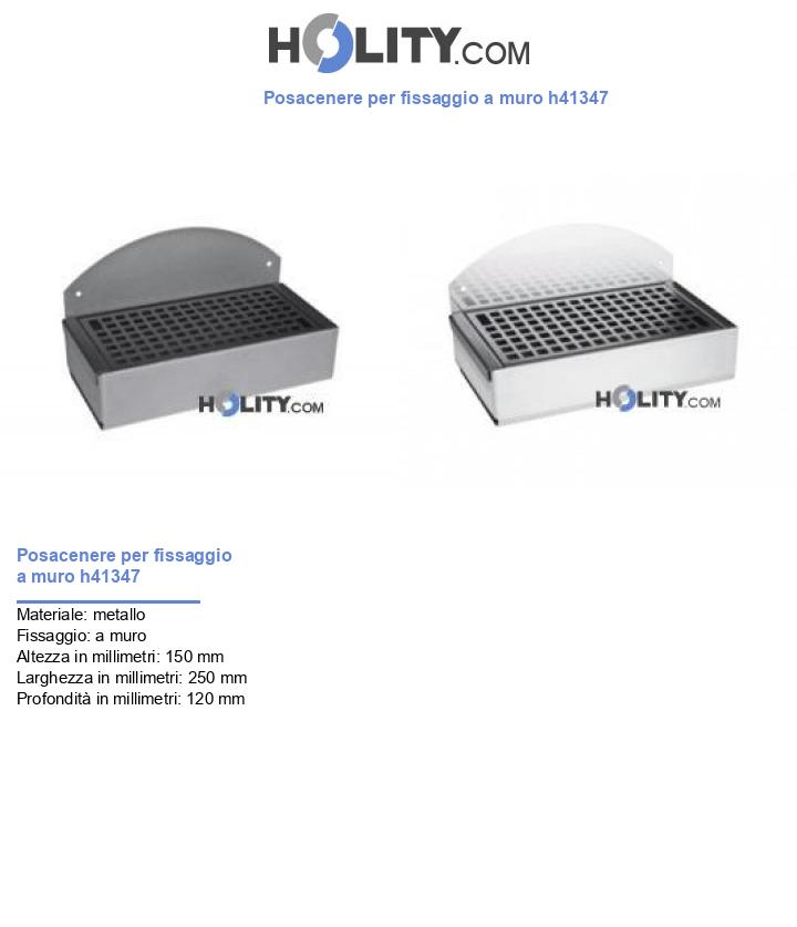 Posacenere per fissaggio a muro h41347