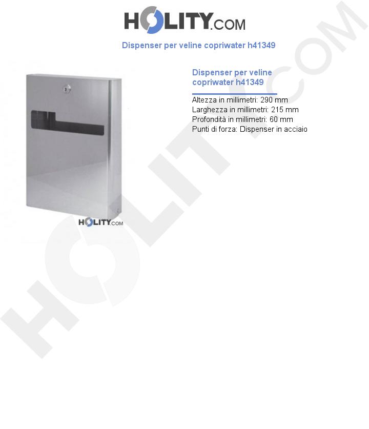 Dispenser per veline copriwater h41349