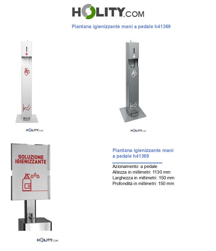 Piantana igienizzante mani a pedale h41369