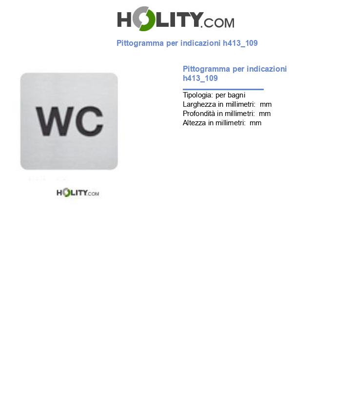 Pittogramma per indicazioni h413_109