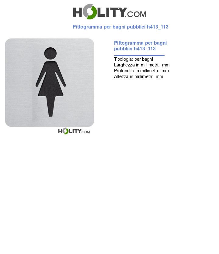 Pittogramma per bagni pubblici h413_113
