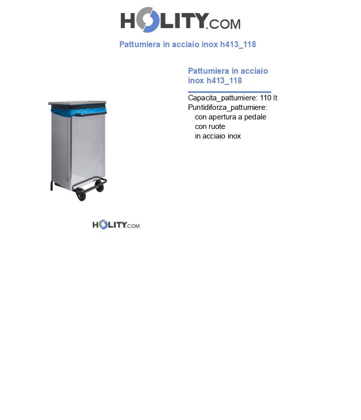 Pattumiera in acciaio inox h413_118