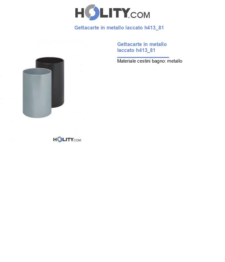 Gettacarte in metallo laccato h413_81