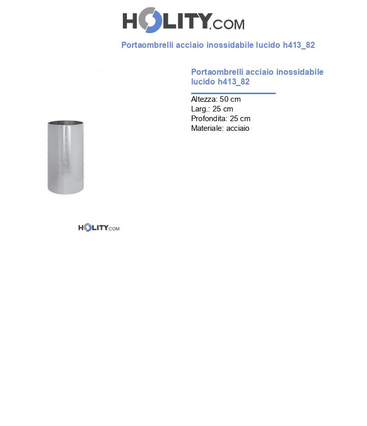 Portaombrelli acciaio inossidabile lucido h413_82