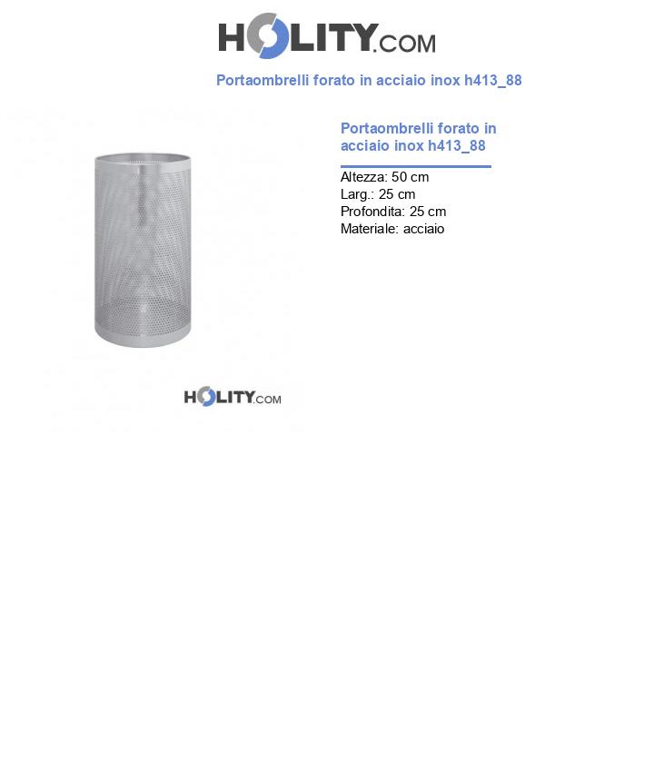 Portaombrelli forato in acciaio inox h413_88