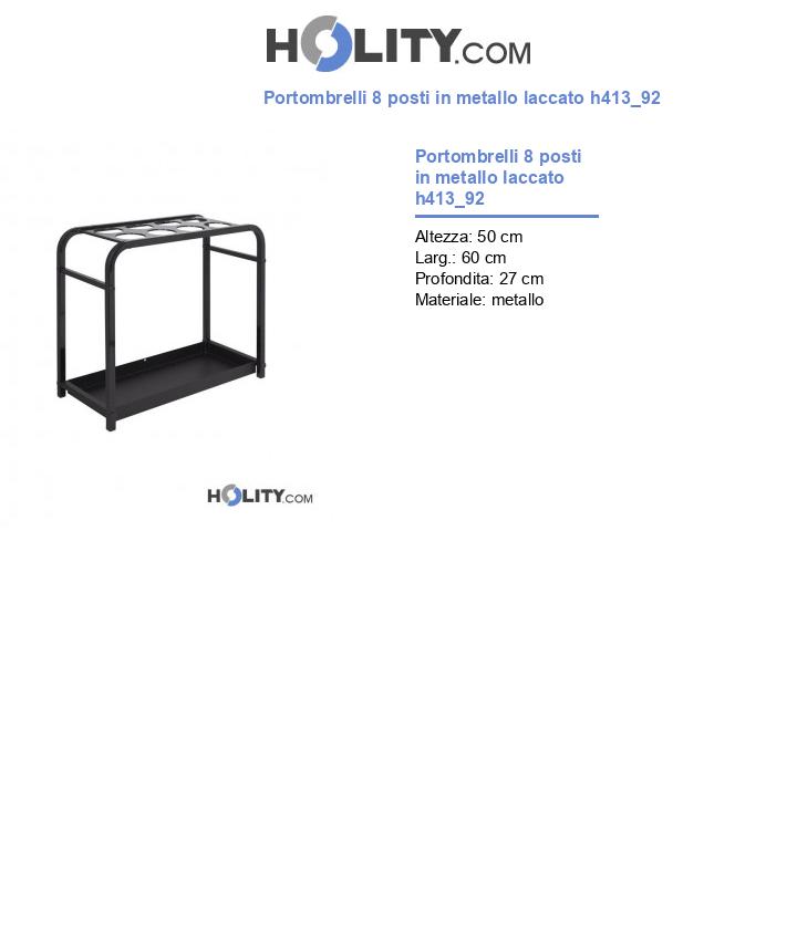 Portombrelli 8 posti in metallo laccato h413_92
