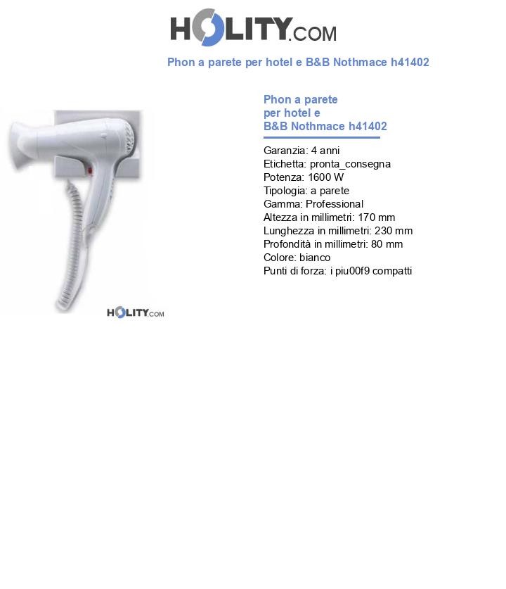 Phon a parete per hotel e B&B Nothmace h41402
