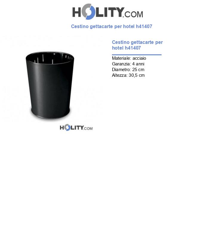 Cestino gettacarte per hotel h41407