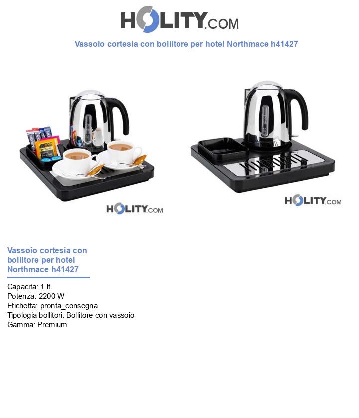 Vassoio cortesia con bollitore per hotel Northmace h41427