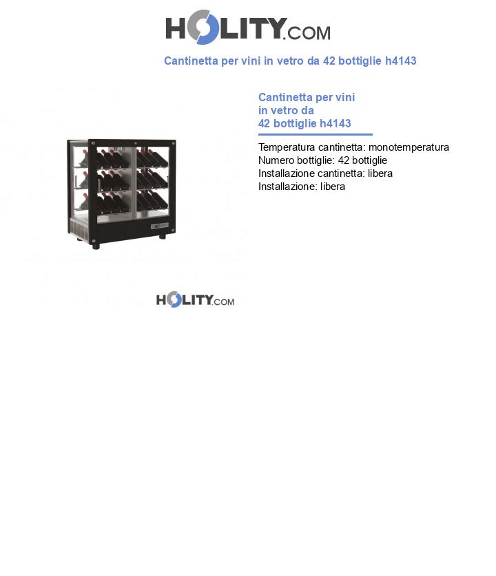 Cantinetta per vini in vetro da 42 bottiglie h4143