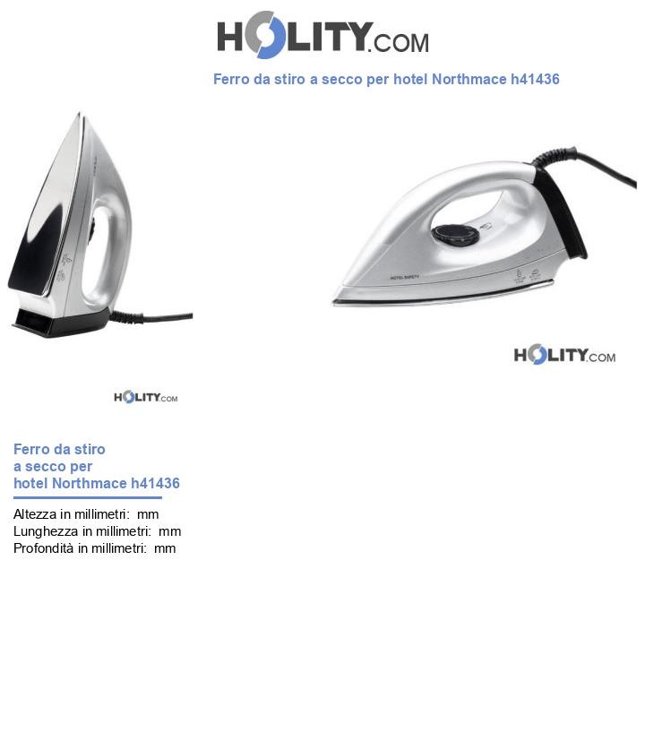 Ferro da stiro a secco per hotel Northmace h41436