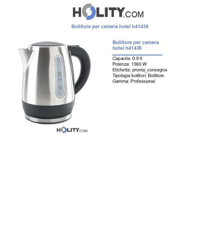 Bollitore per camera hotel h41439