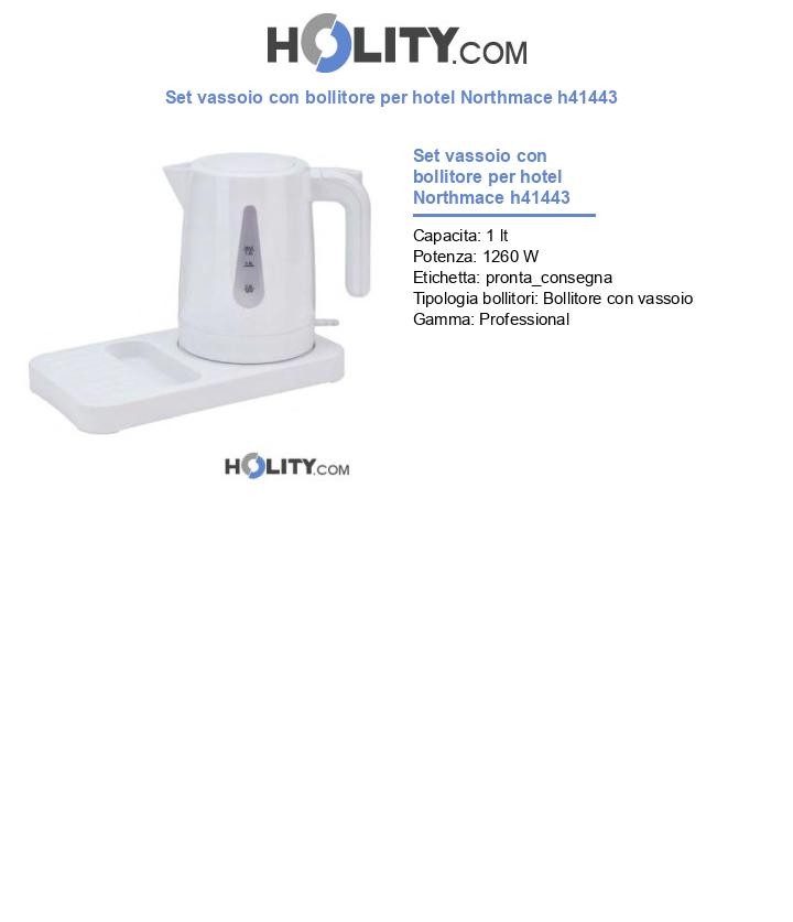 Set vassoio con bollitore per hotel Northmace h41443