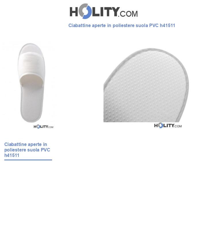 Ciabattine aperte in poliestere suola PVC h41511