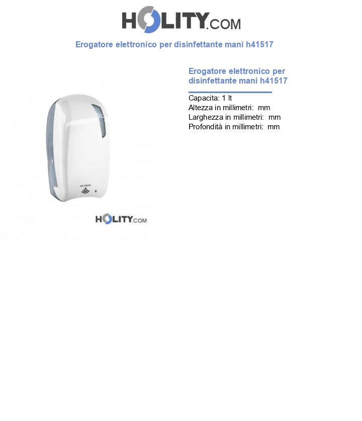 Erogatore elettronico per disinfettante mani h41517