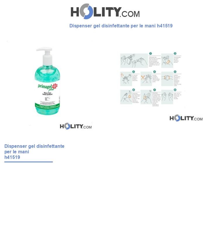 Dispenser gel disinfettante per le mani h41519