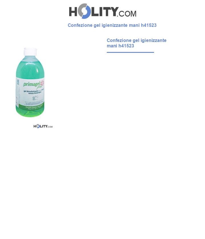 Confezione gel igienizzante mani h41523
