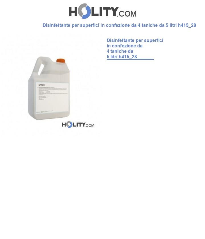 Disinfettante per superfici in confezione da 4 taniche da 5 litri h415_28
