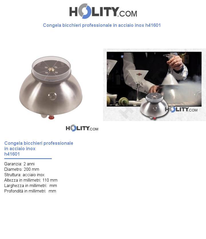 Congela bicchieri professionale in acciaio inox h41601