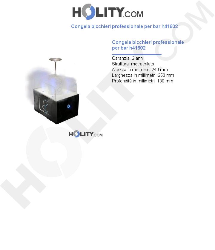 Congela bicchieri professionale per bar h41602