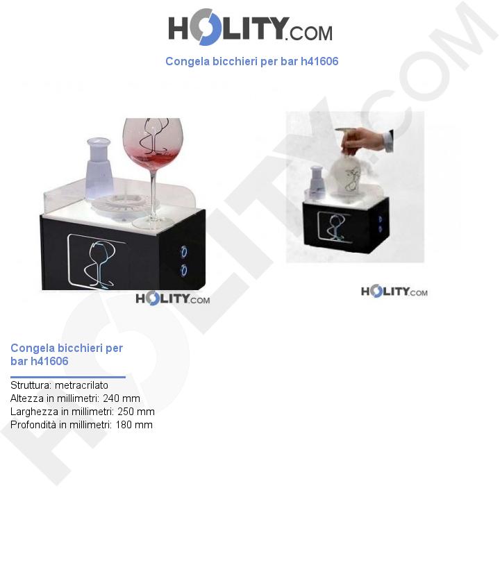Congela bicchieri per bar h41606