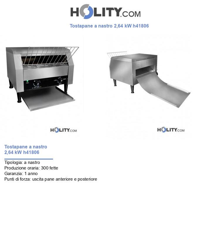 Tostapane a nastro 2,64 kW h41806