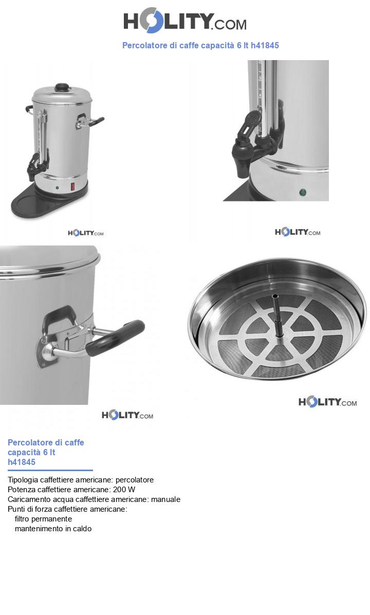 Percolatore di caffe capacità 6 lt h41845