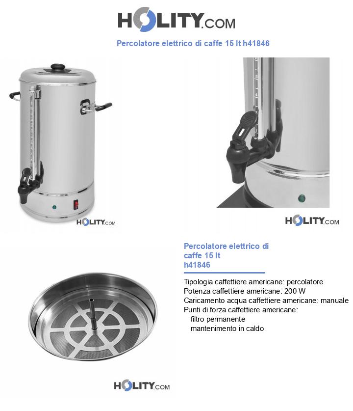 Percolatore elettrico di caffe 15 lt h41846
