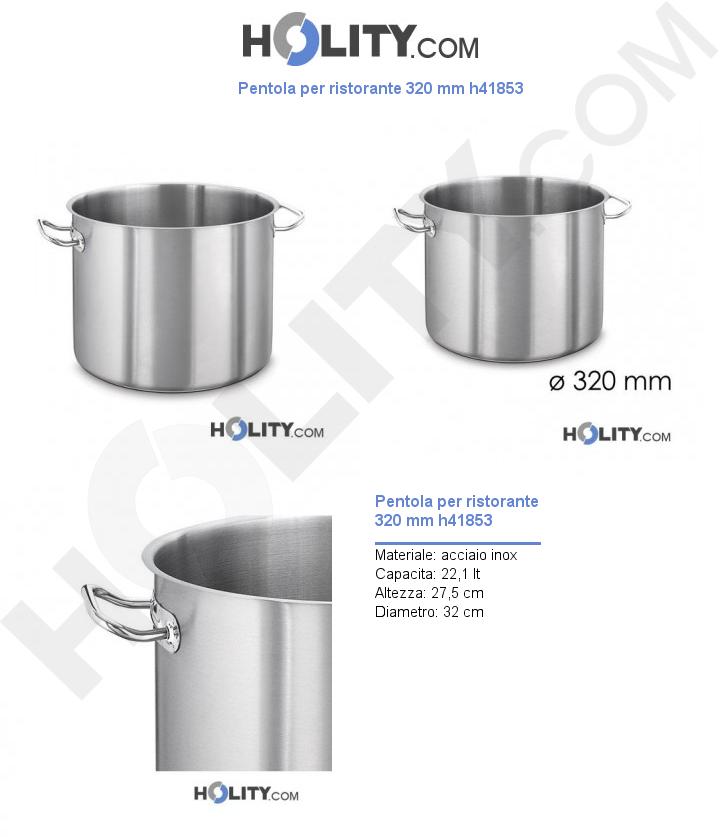 Pentola per ristorante 320 mm h41853