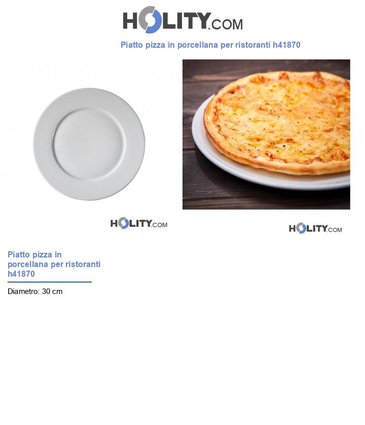 Piatto pizza in porcellana per ristoranti h41870